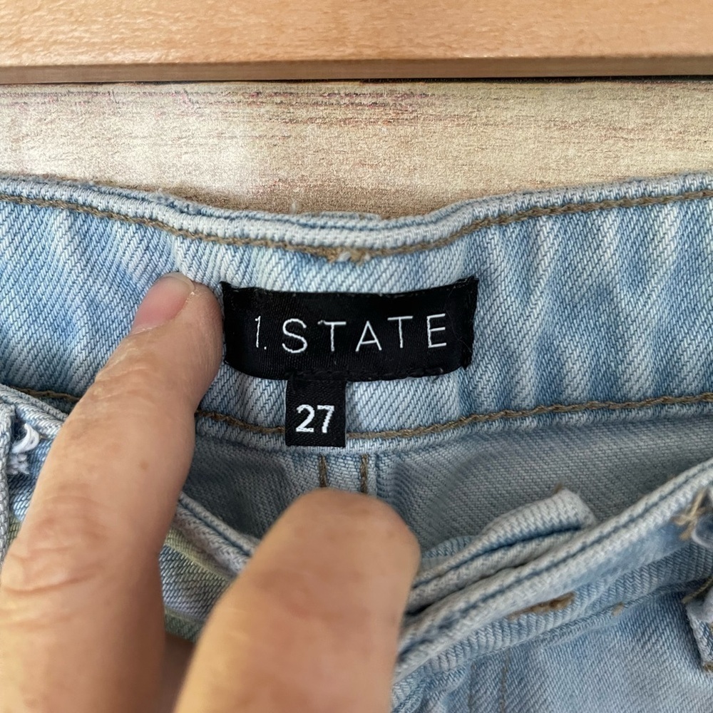 1. State Essentials Corsica Light Wash Distressed Designer Jeans Womens 27 - Picture 11 of 11